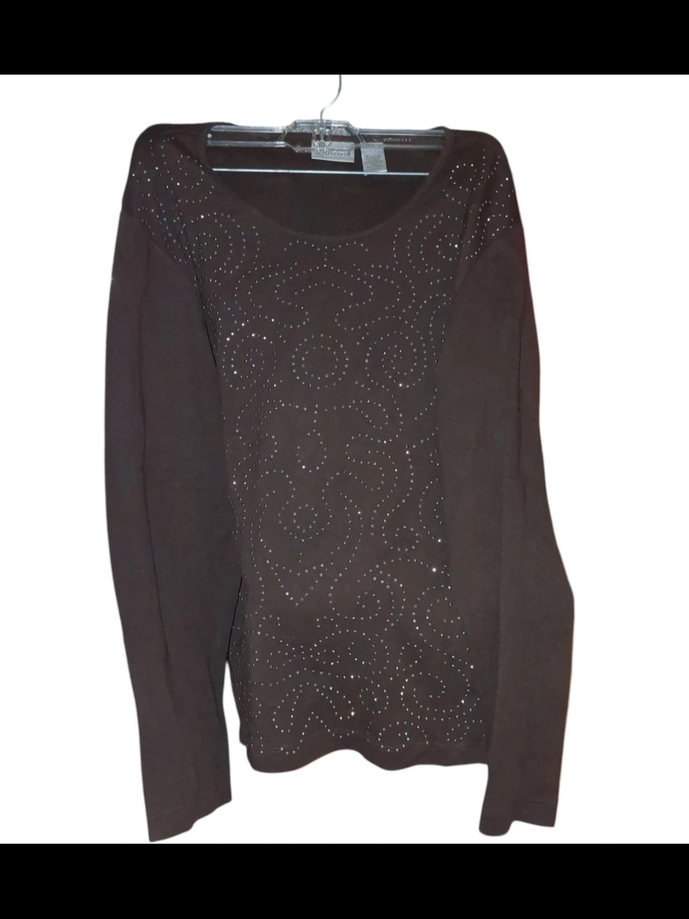 Chico's Brown Bling Shirt Size Chico 2